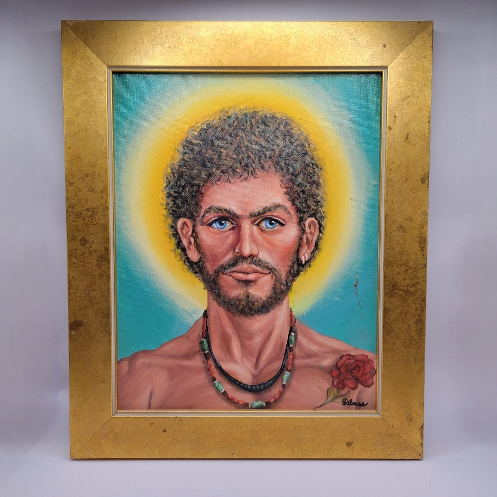 Original Delmas Howe Oil on Canvas 11” x 14” Portrait Southwest Gay Interest
